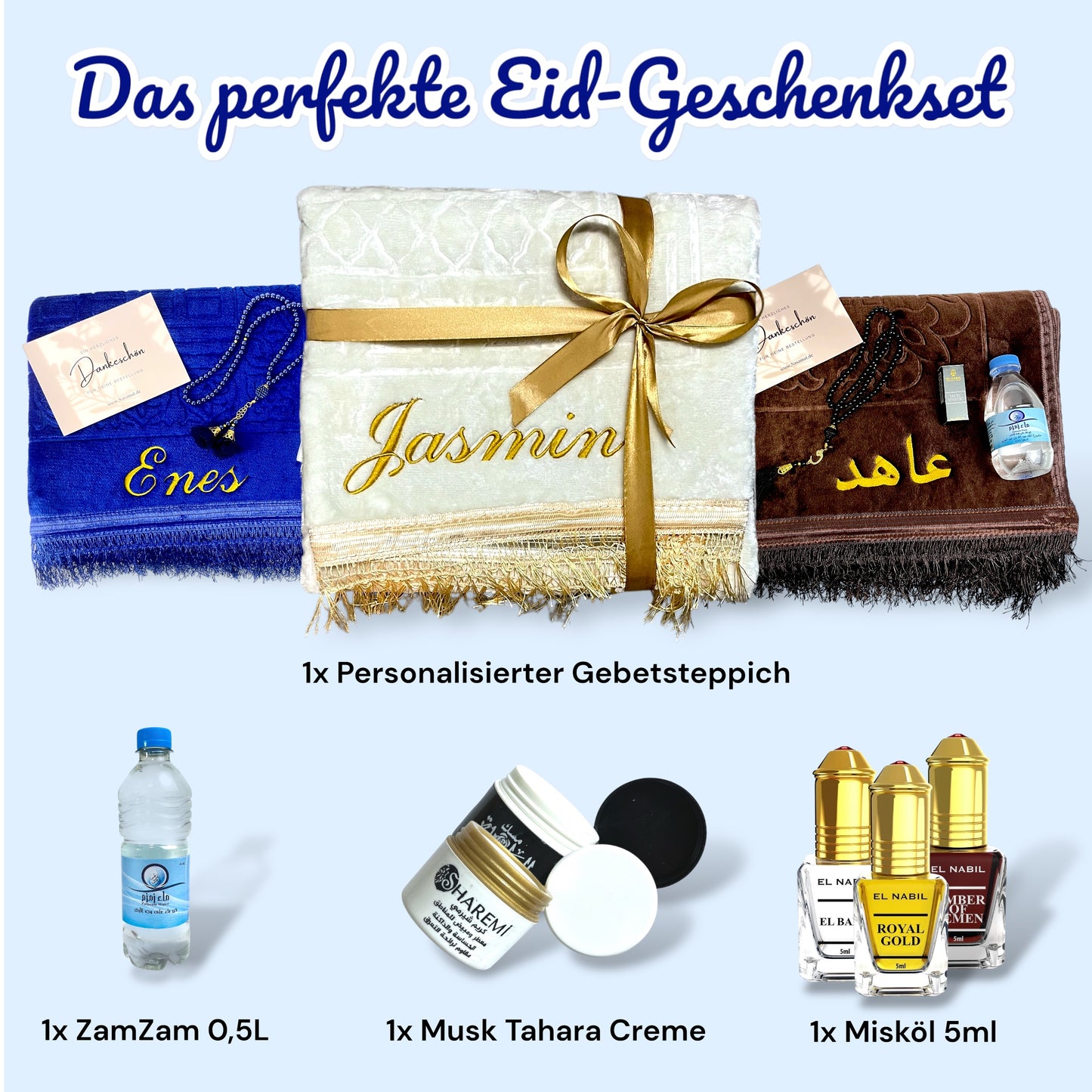 Gebetsteppich Set - Das Komplett-Set für Muslime