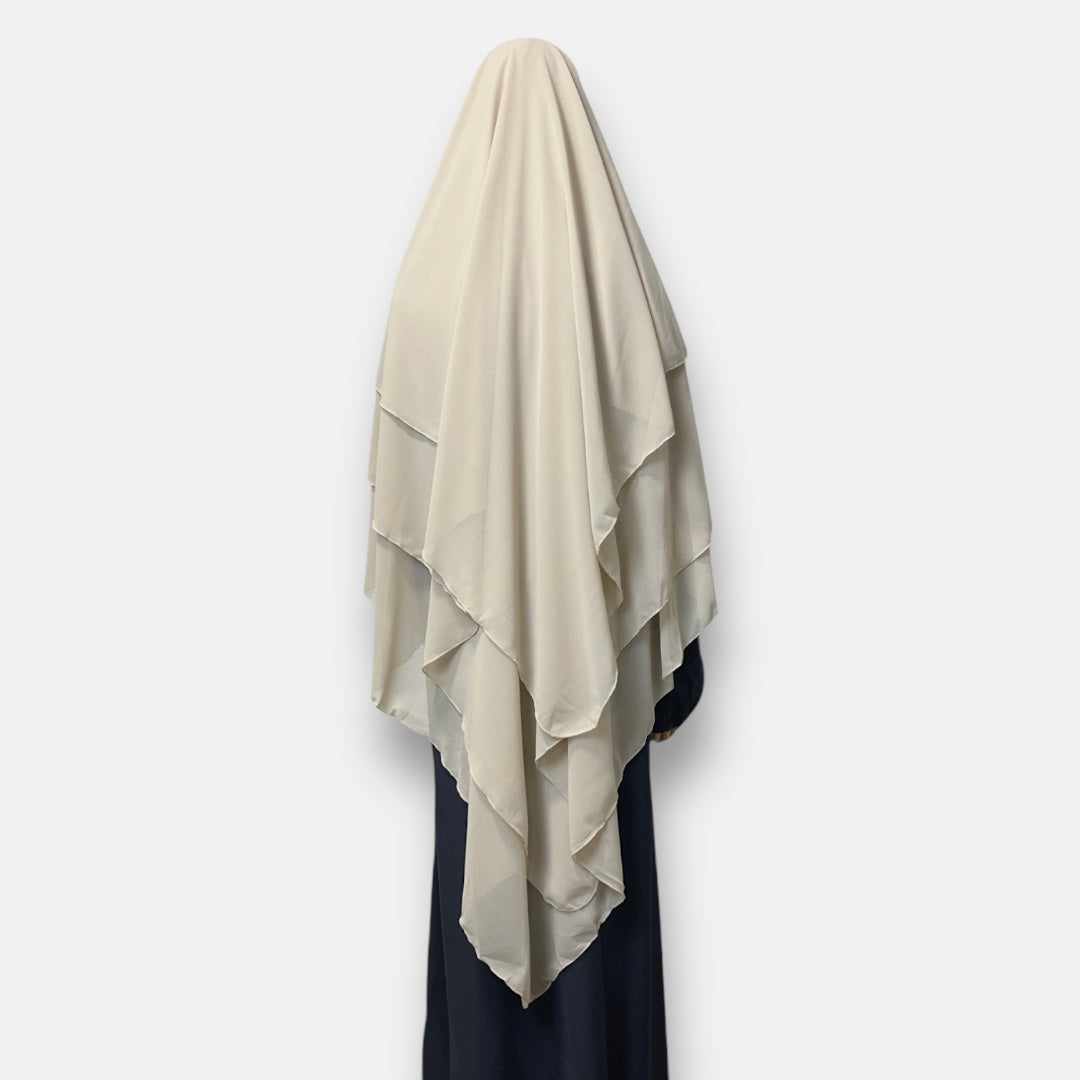 Dreilagiger Khimar Musselin Chiffon