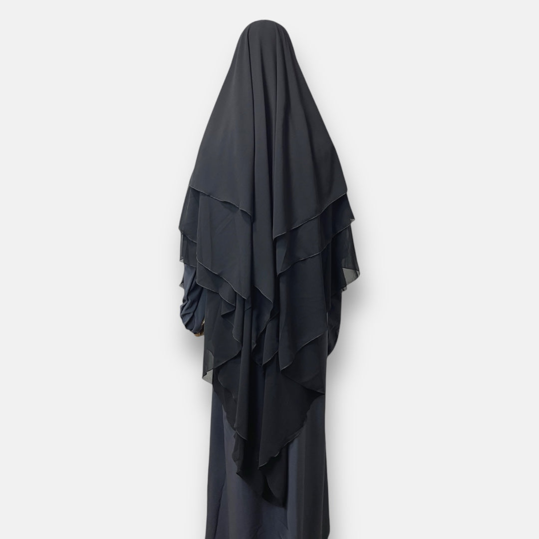 Dreilagiger Khimar Musselin Chiffon