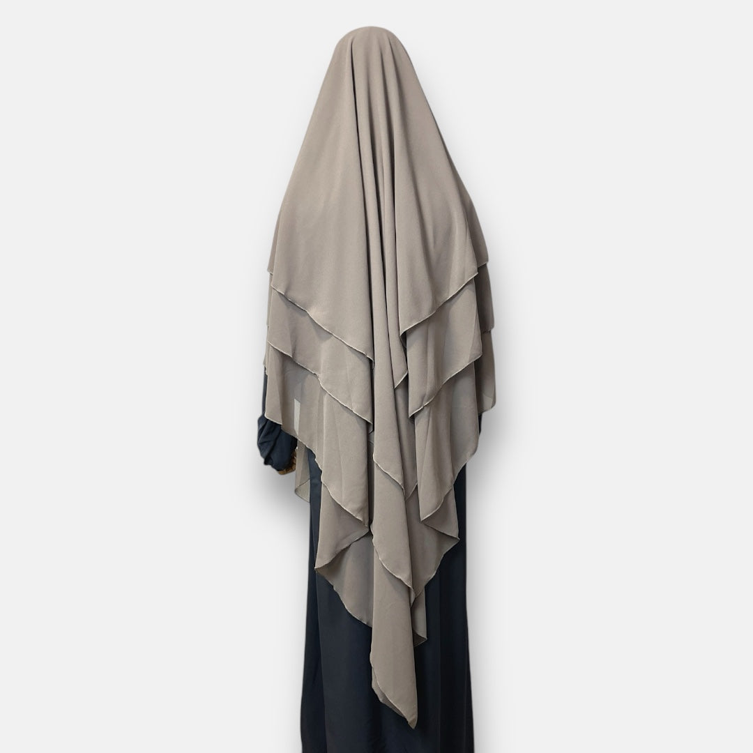 Dreilagiger Khimar Musselin Chiffon