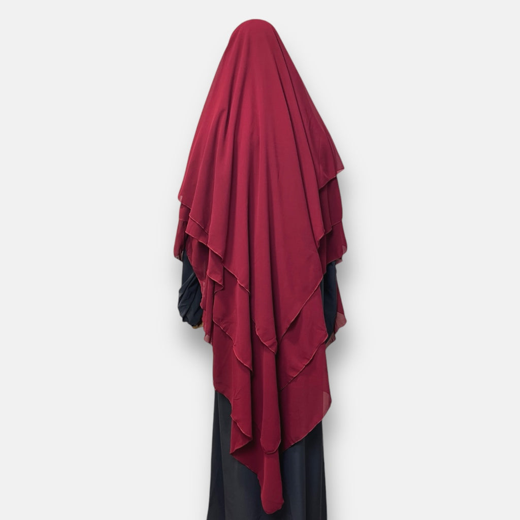 Dreilagiger Khimar Musselin Chiffon