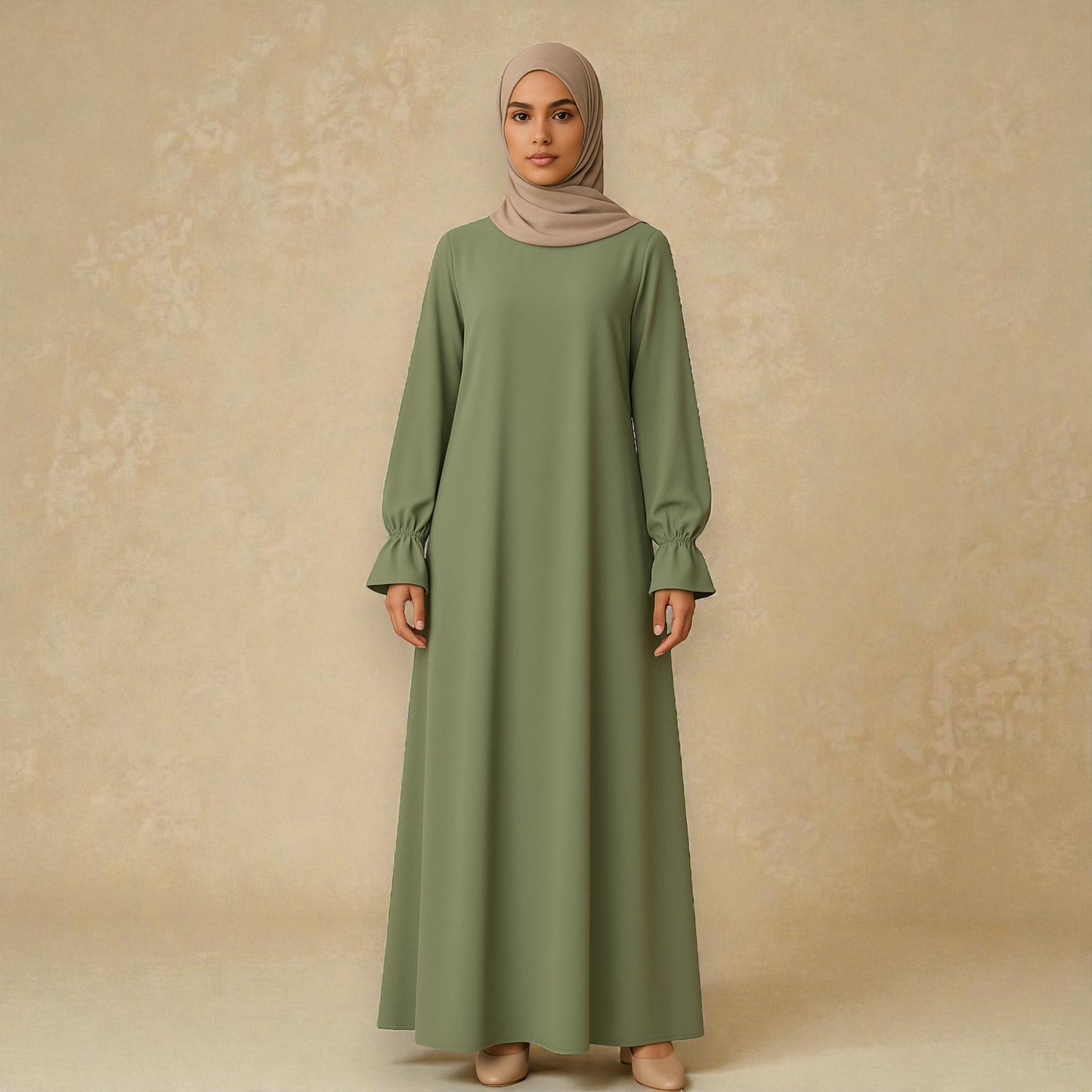 Abaya mit Rüschenärmel