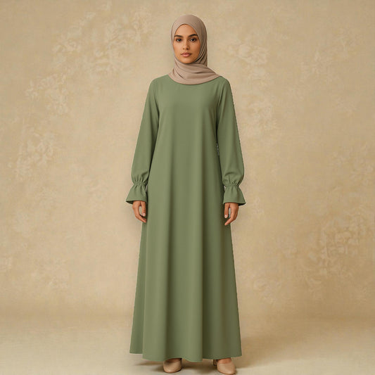 Abaya mit Rüschenärmel