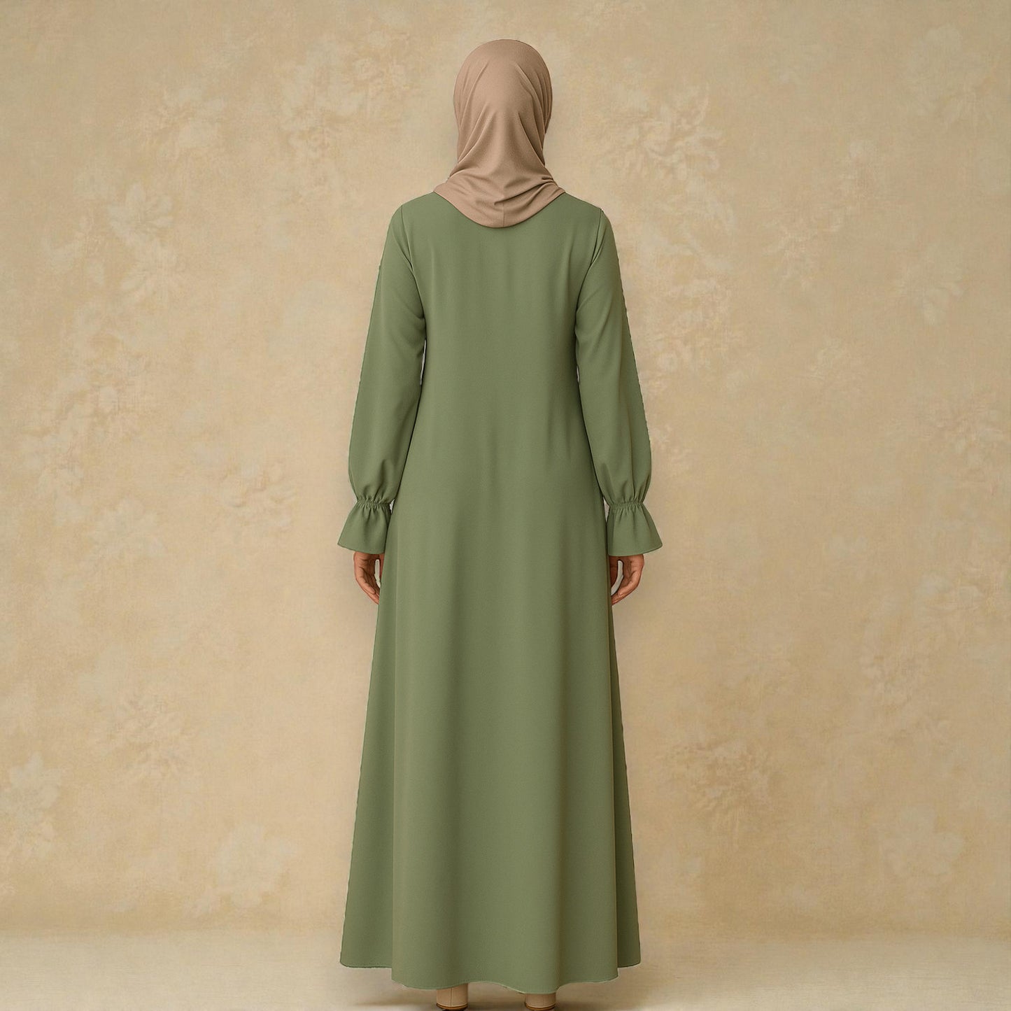 Abaya mit Rüschenärmel