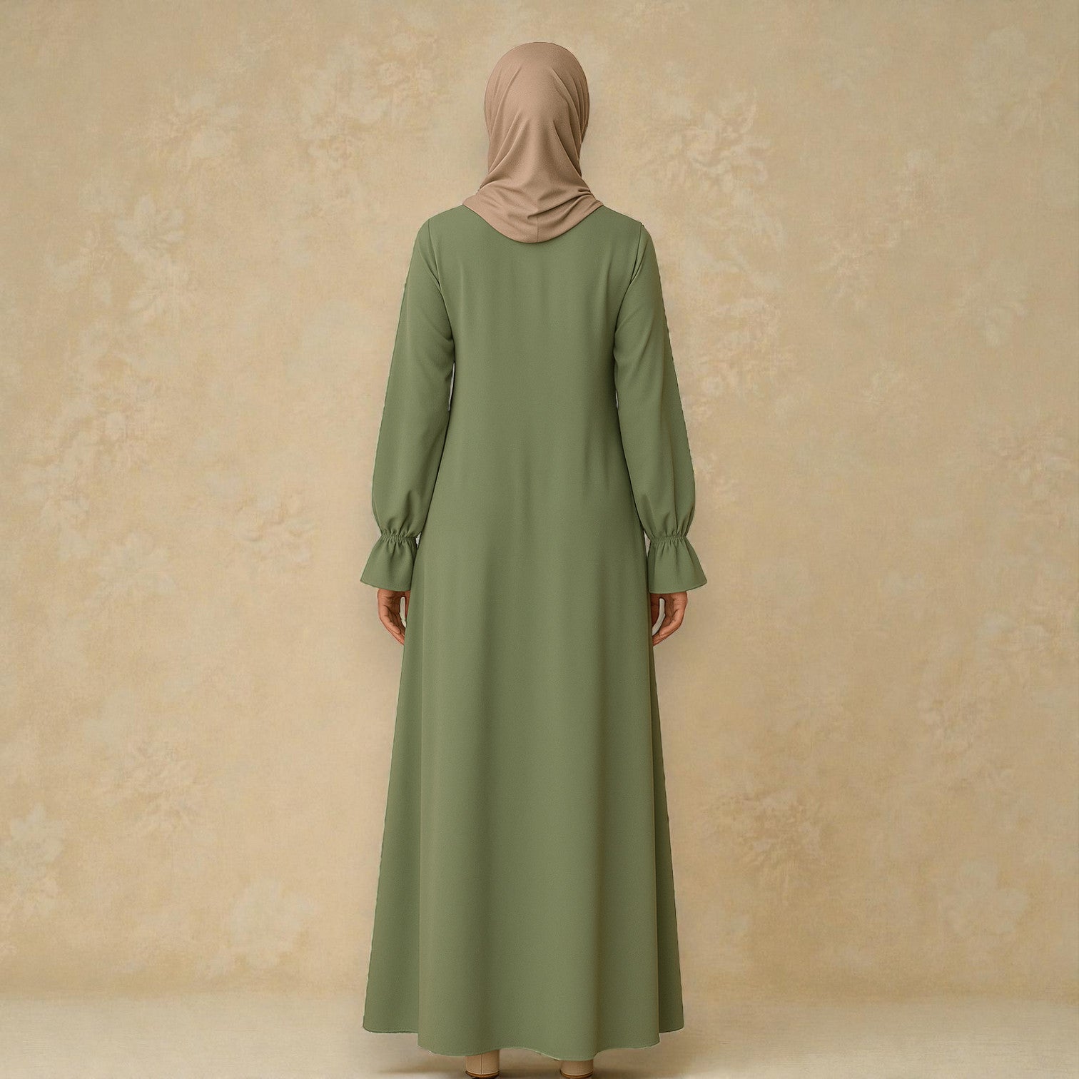 Abaya mit Rüschenärmel