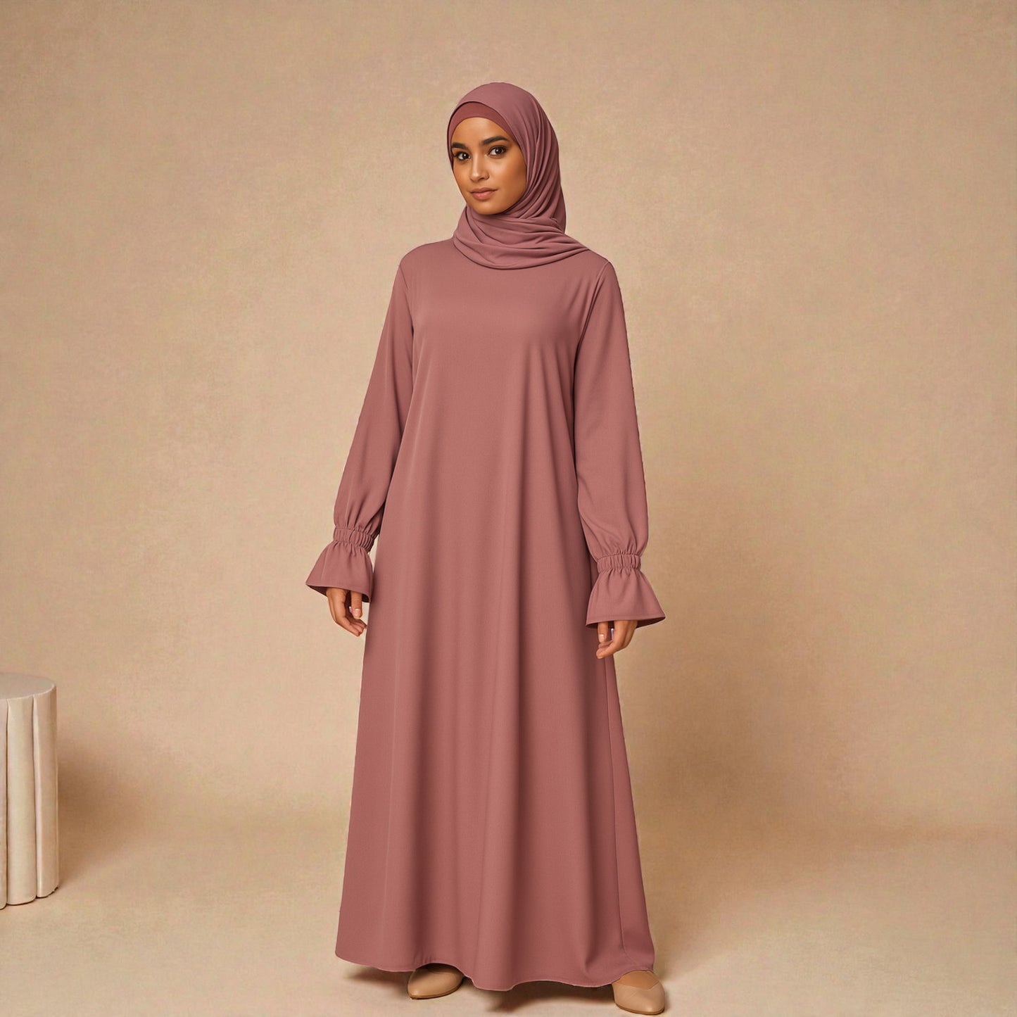 Abaya mit Rüschenärmel