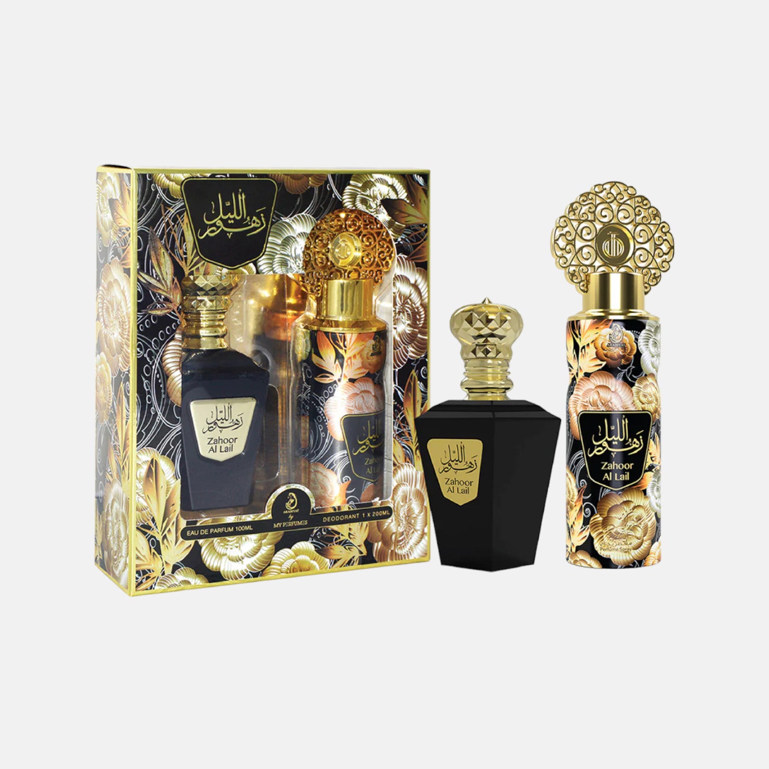 Zahoor Al Lail Geschenkset 100ml Parfüm 200ml Deo